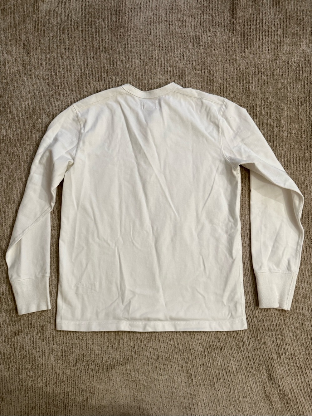Bronson MFG Co White Long Sleeve Henley Shirt Vintage Collection Size L - Picture 5 of 8